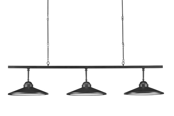 Currey and Company Three Light Chandelier from the Ditchley collection in Black Bronze/White finish