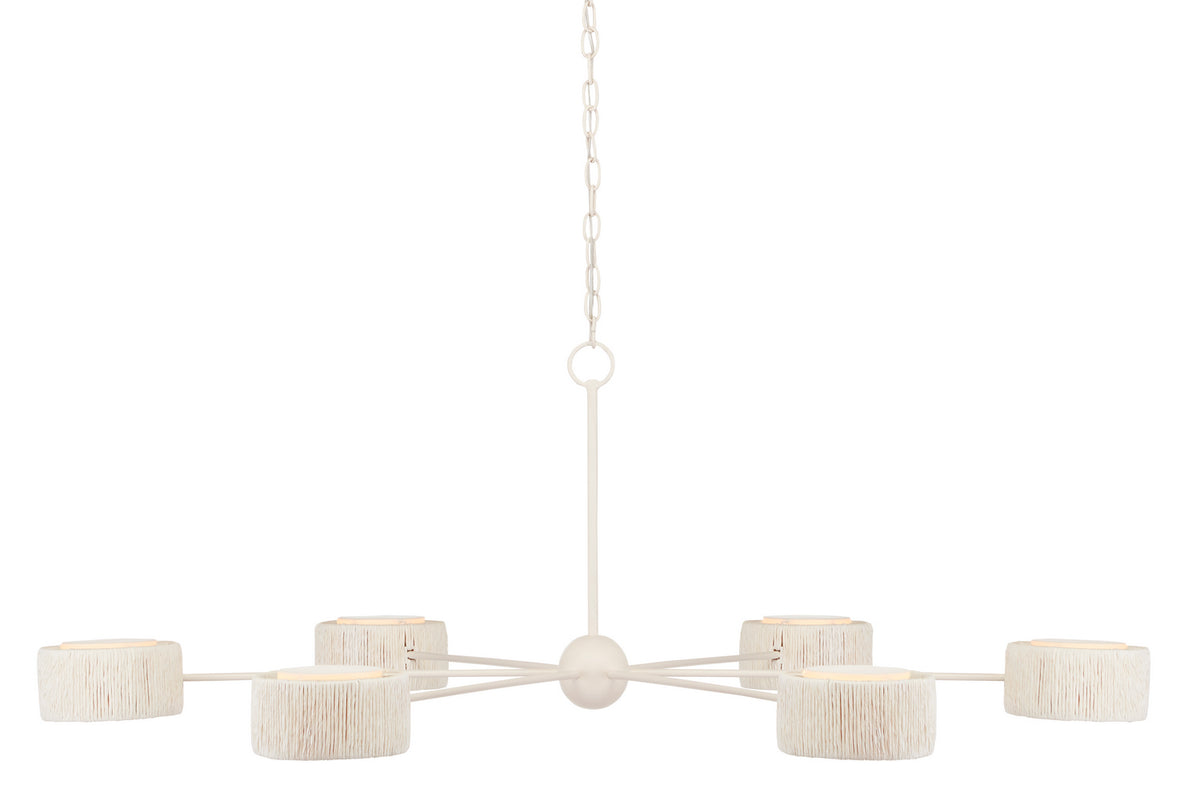 Currey and Company - 9000-0865 - Six Light Chandelier - Monreale Collection - White