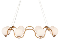 Currey and Company - 9000-0878 - Eight Light Chandelier - Antique Brass/White