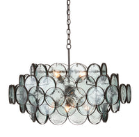 Currey and Company - 9000-0880 - Eight Light Chandelier - Galahad Collection - Bronze