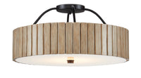 Currey and Company - 9999-0058 - One Light Semi-Flush Mount - Tetterby Collection - Taupe/Black