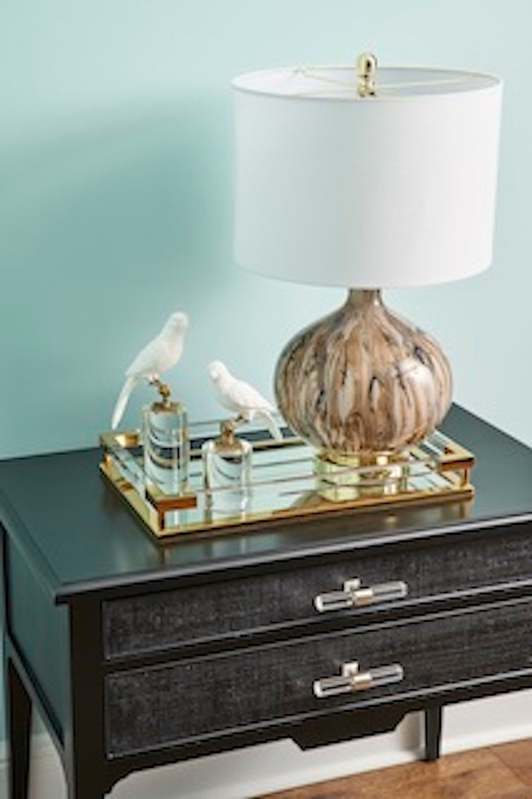Chelsea House Parrot On Crystal - Round (Lg)