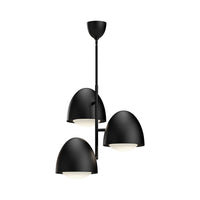 Alora - CH529024MBOP - Three Light Chandelier - Kenji - Matte Black/Opal Matte Glass
