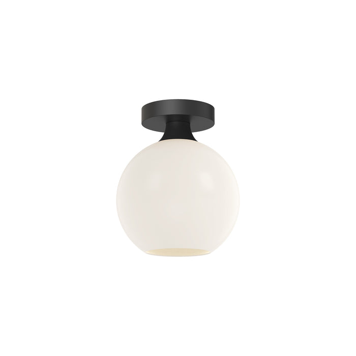 Alora One Light Flush Mount from the Castilla collection in Matte Black finish