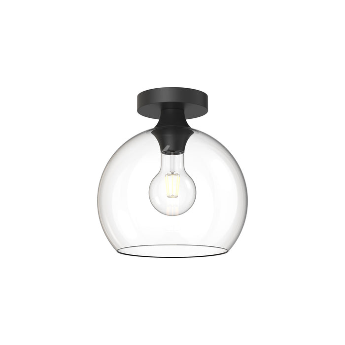 Alora One Light Flush Mount from the Castilla collection in Matte Black finish