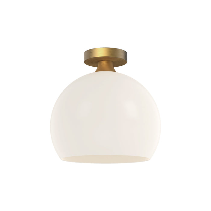 Alora One Light Flush Mount from the Castilla collection in Aged Gold finish