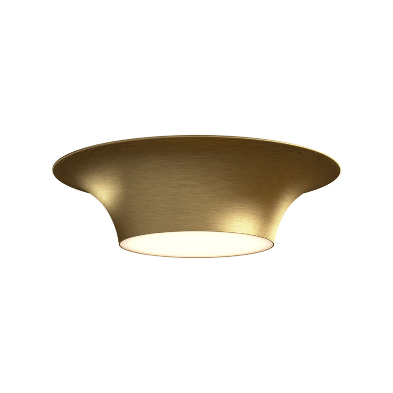 Alora Two Light Flush Mount from the Emiko collection in Brushed Gold|Matte Black finish