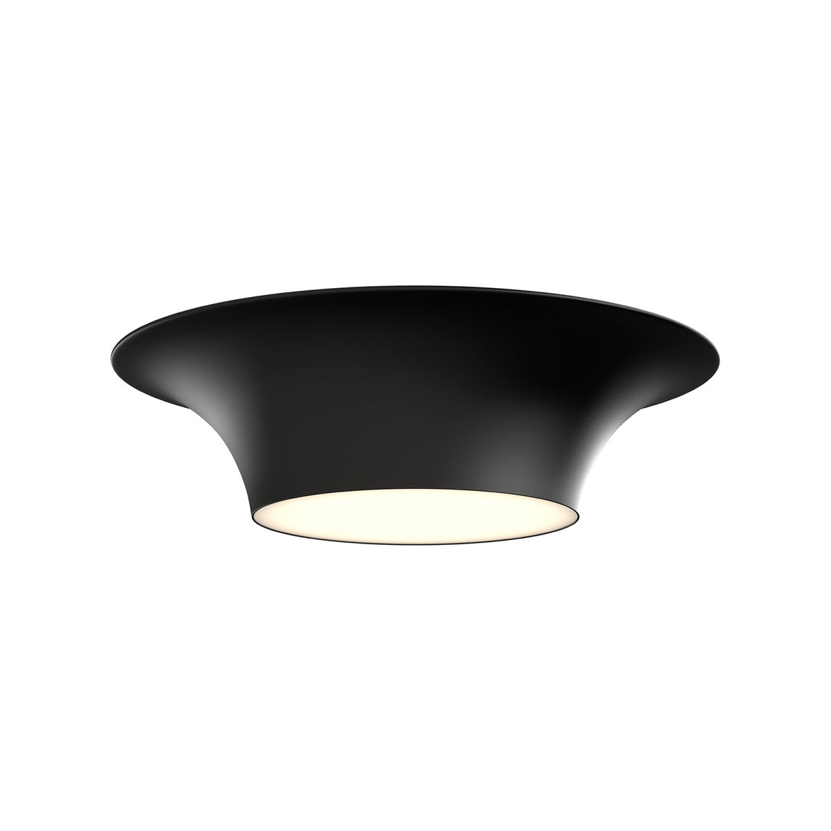 Alora Two Light Flush Mount from the Emiko collection in Brushed Gold|Matte Black finish