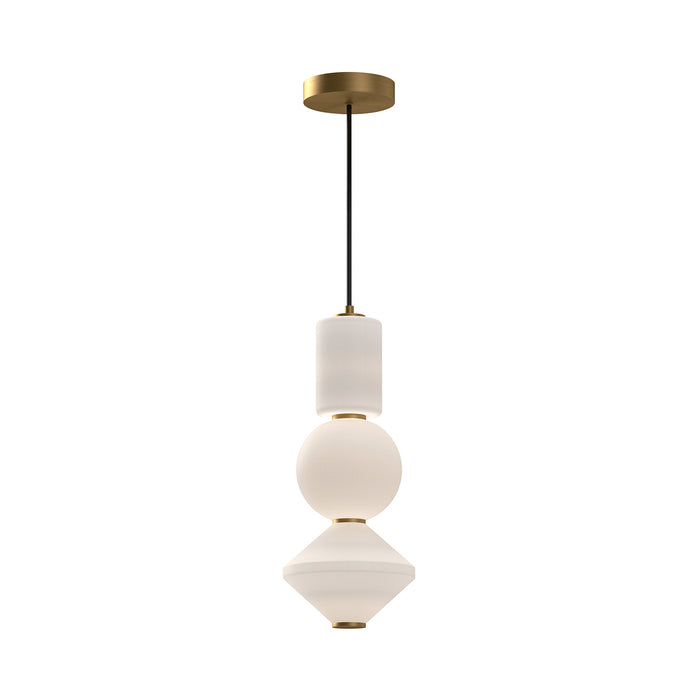 Alora LED Pendant from the Bijou collection in Aged Gold finish