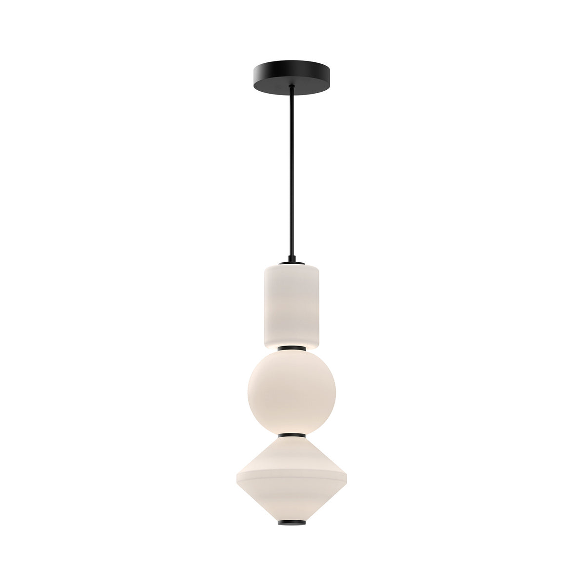 Alora LED Pendant from the Bijou collection in Matte Black finish