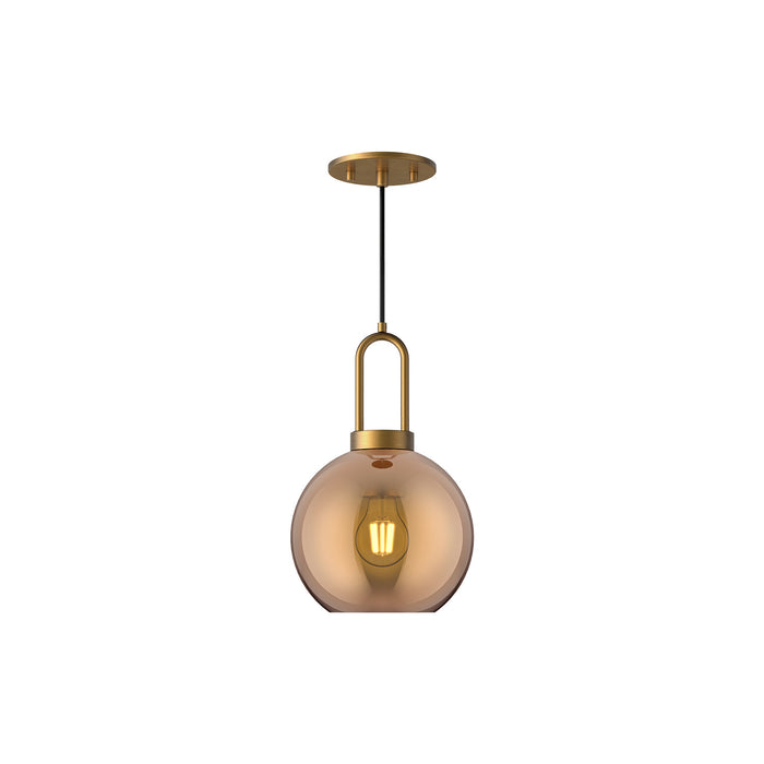 Alora One Light Pendant from the Soji collection in Aged Gold finish