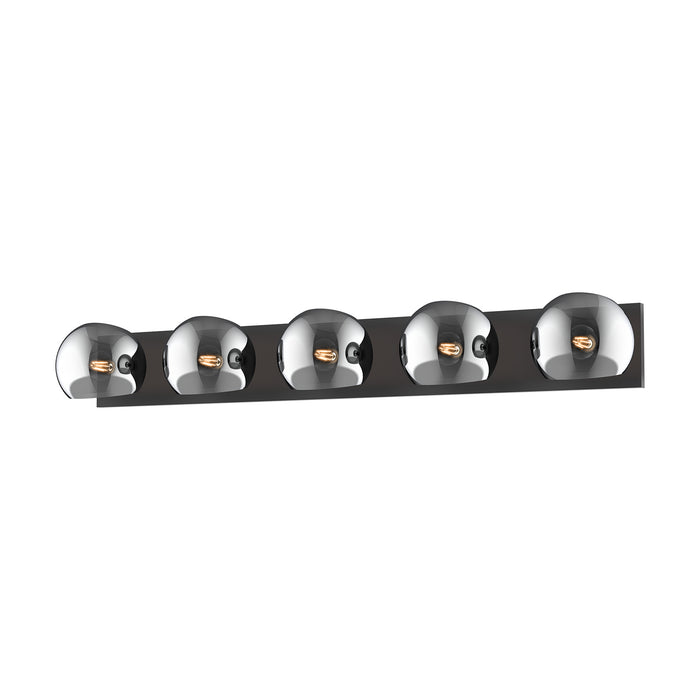 Alora Five Light Bathroom Fixtures from the Willow collection in Matte Black finish
