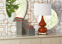 Wildwood Whitney Lamp - Dark Autumn Orange