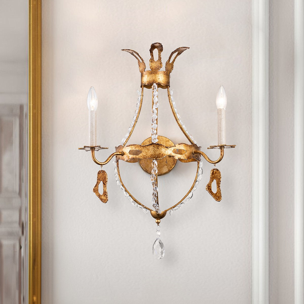 Lucas + McKearn - SC1036-2 - Two Light Wall Sconce - Monteleone - Antique Gold