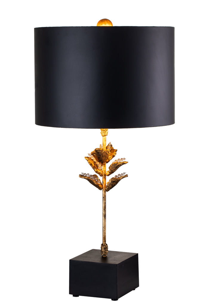 Lucas + McKearn Two Light Table Lamp from the Camilia collection in Antique Gold finish