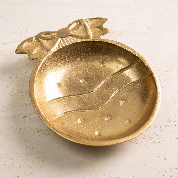 Design Shop Christmas Ornament Gold Tone Medium Bowl