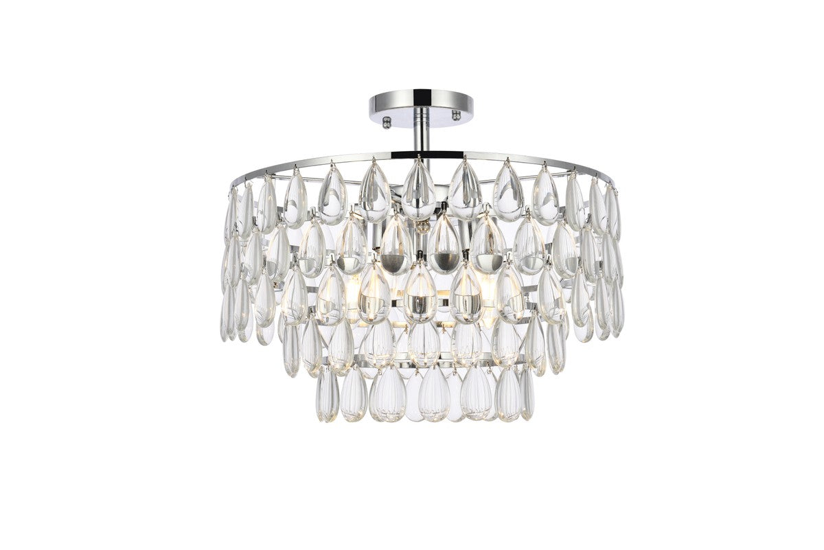 Elegant Lighting - 1103F18C - Five Light Flush Mount - Mila - chrome