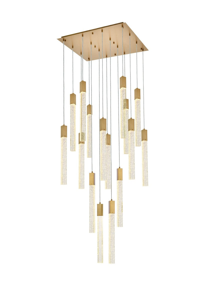 Elegant Lighting - 2066G30SG - 16 Light Pendant - Weston - satin gold