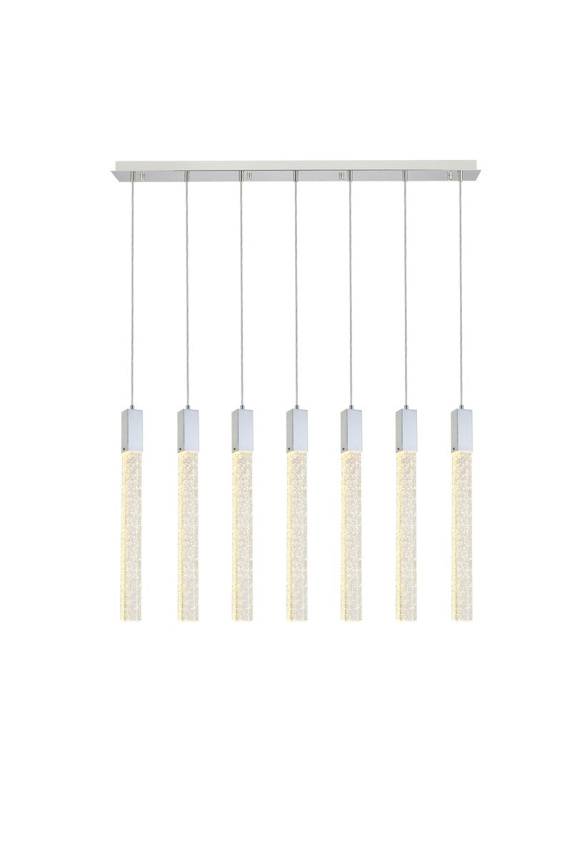 Elegant Lighting - 2066S42C - Seven Light Pendant - Weston - chrome