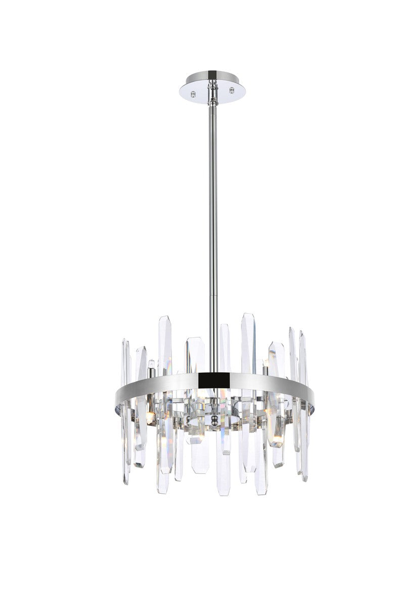 Elegant Lighting - 2200D16C - Eight Light Pendant - Serena - chrome