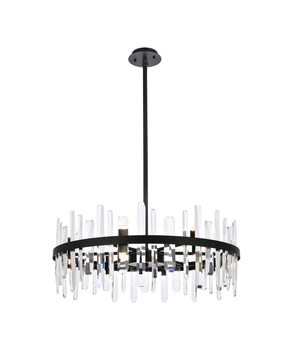 Elegant Lighting - 2200D32BK - 16 Light Chandelier - Serena - black
