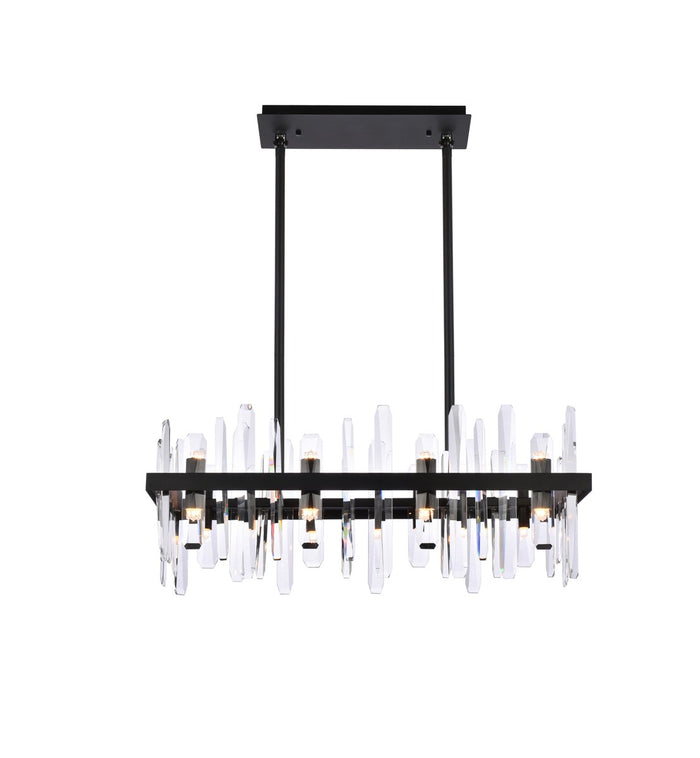 Elegant Lighting 16 Light Chandelier from the Serena collection in Black finish