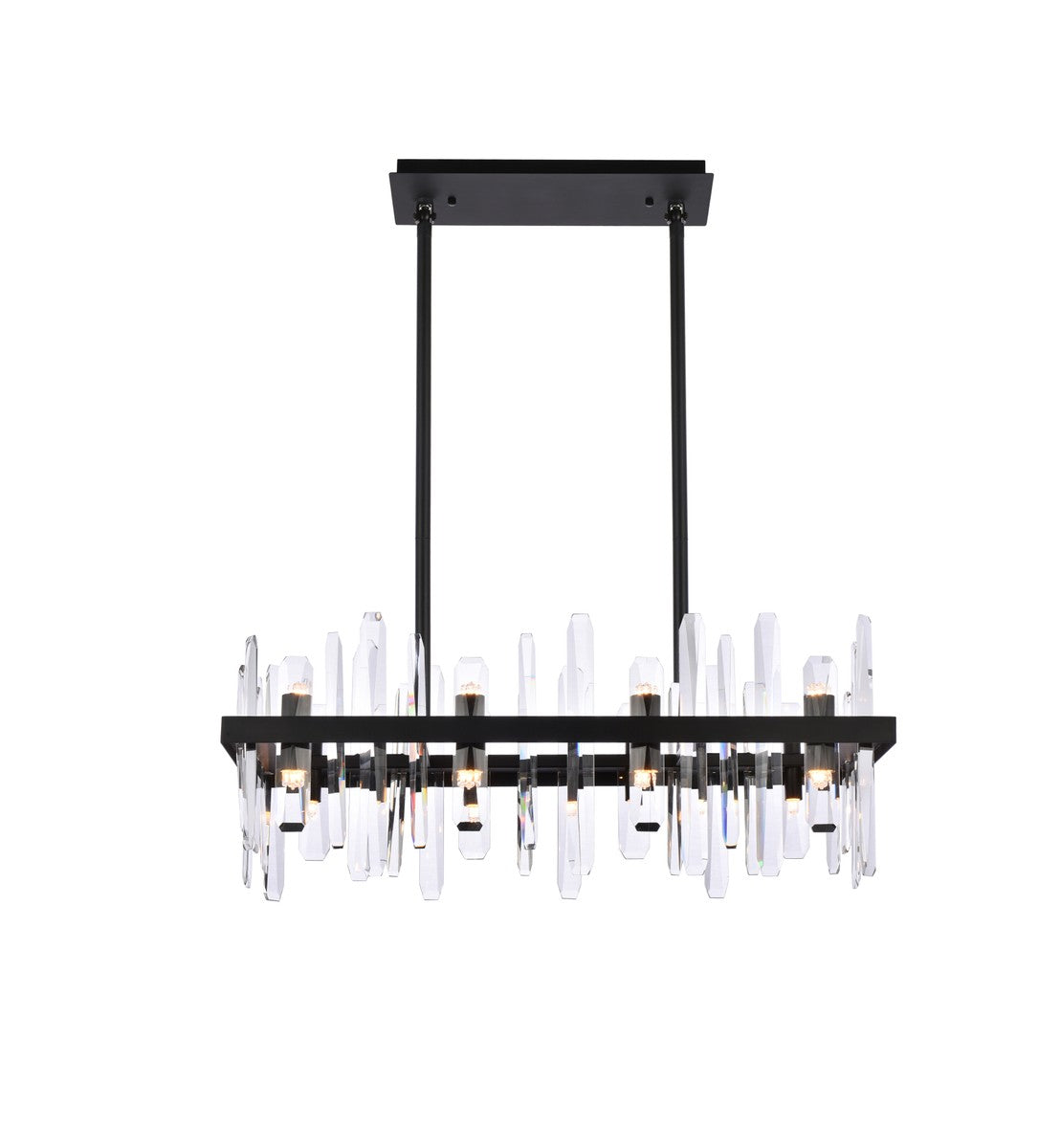 Elegant Lighting - 2200G30BK - 16 Light Chandelier - Serena - black