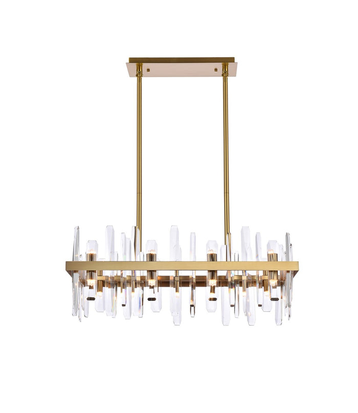 Elegant Lighting 16 Light Chandelier from the Serena collection in Satin Gold finish