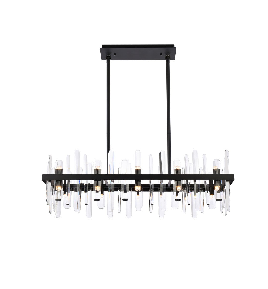 Elegant Lighting - 2200G36BK - 20 Light Chandelier - Serena - black ...