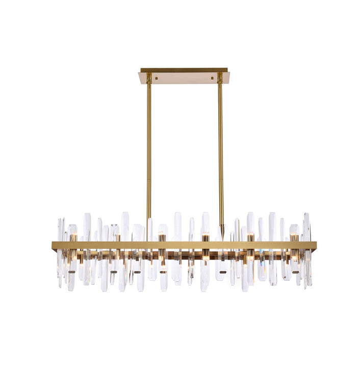 Elegant Lighting 24 Light Chandelier from the Serena collection in Satin Gold finish