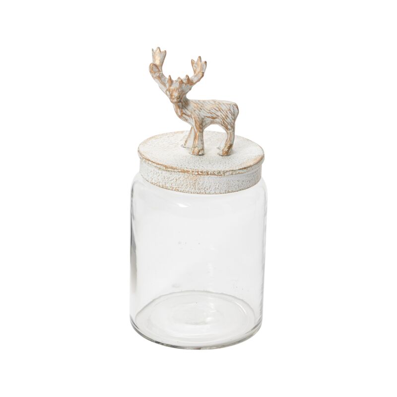 Design Shop White Renton Canister, 4.5" X 9.5".