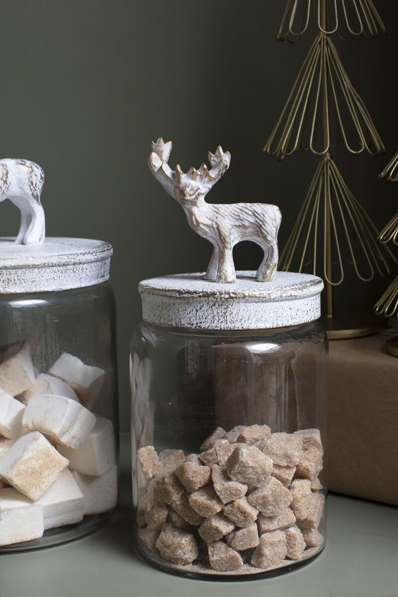 Design Shop White Renton Canister, 4.5" X 9.5".