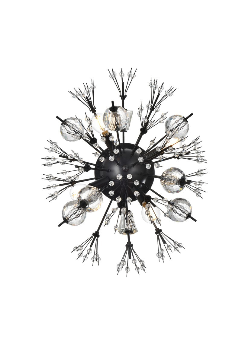Elegant Lighting - 2500W19BK - Four Light Wall Sconce - Vera - black