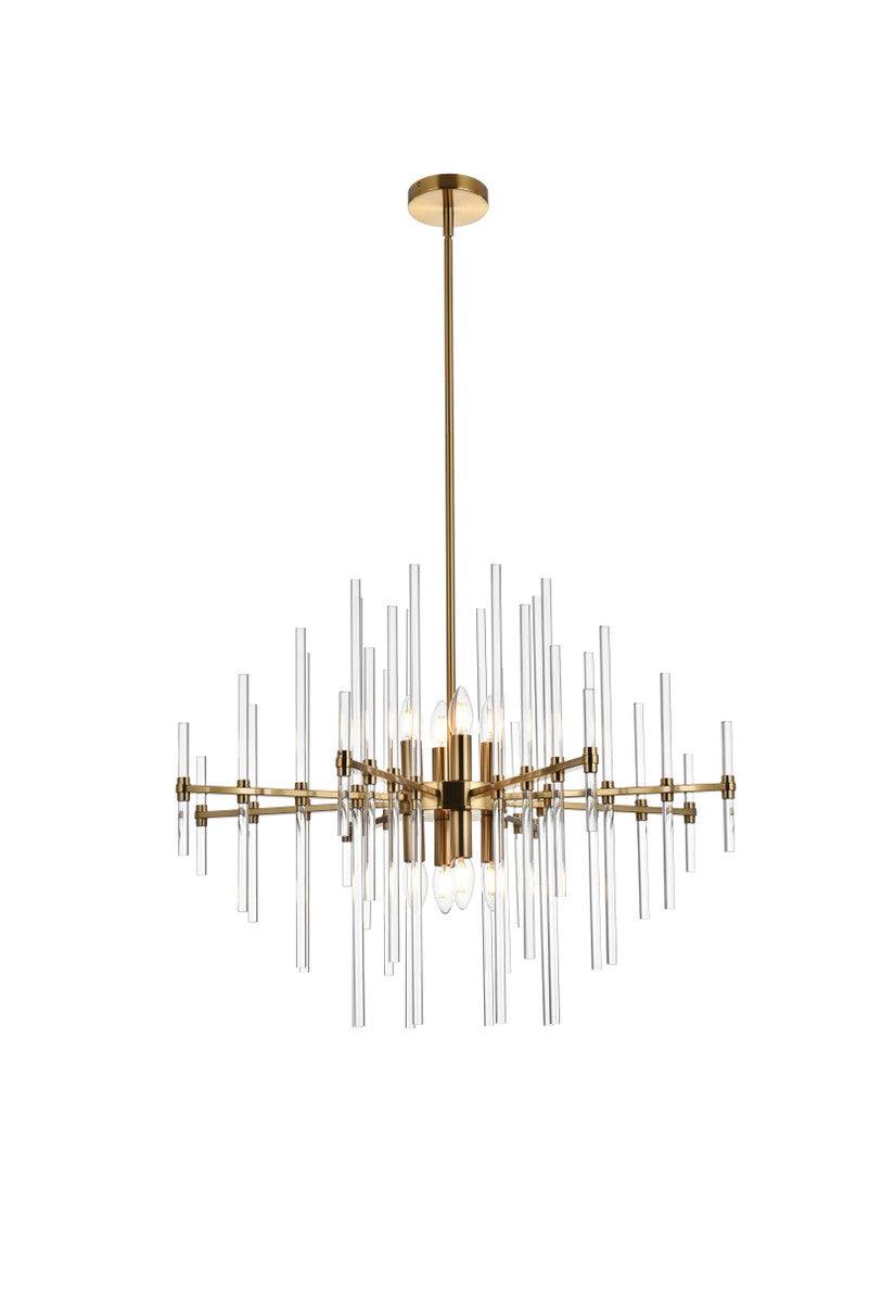 Elegant Lighting - 2502D27SG - Eight Light Pendant - Sienna - gold