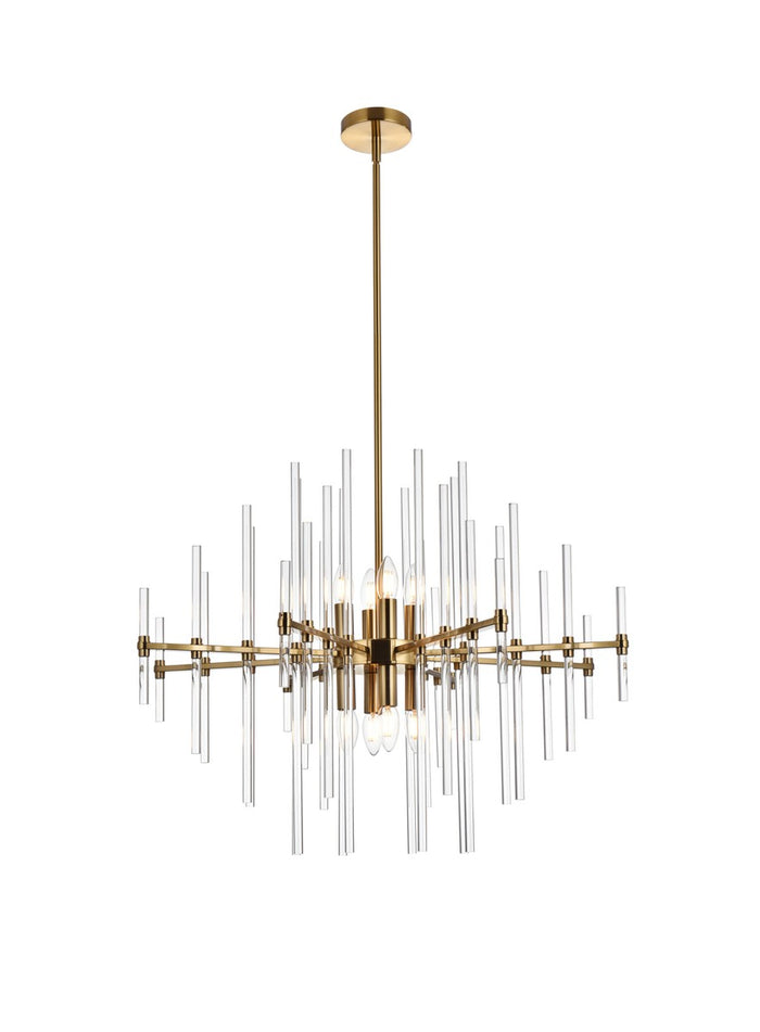 Elegant Lighting Eight Light Pendant from the Sienna collection in Gold finish