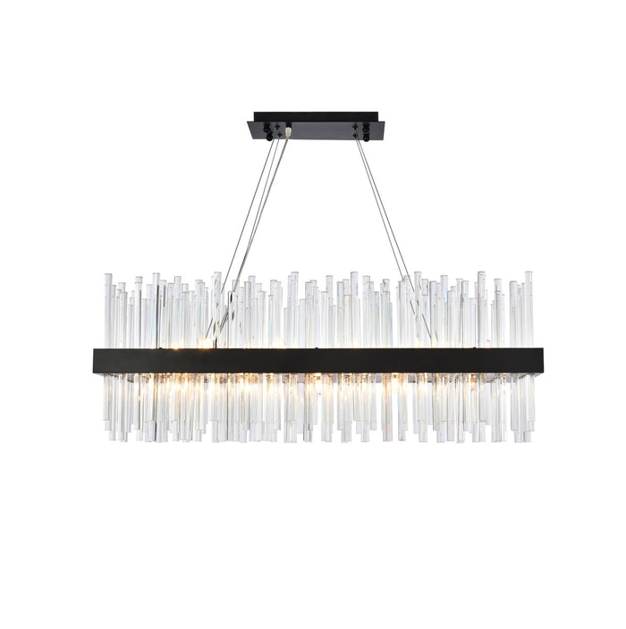 Elegant Lighting 20 Light Pendant from the Dallas collection in Black finish
