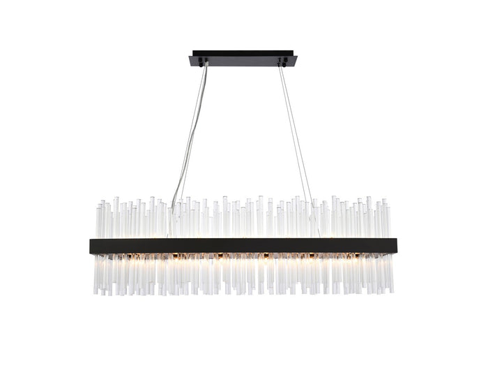 Elegant Lighting 24 Light Pendant from the Dallas collection in Black finish
