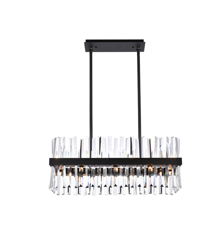 Elegant Lighting 16 Light Chandelier from the Serephina collection in Black finish