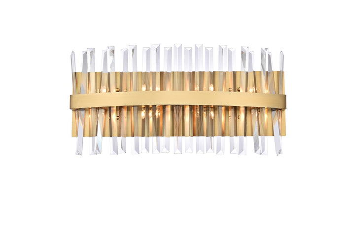 Elegant Lighting Eight Light Bath Sconce from the Serephina collection in Satin Gold finish