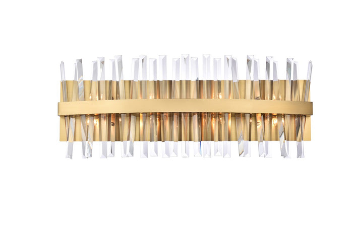 Elegant Lighting Eight Light Bath Sconce from the Serephina collection in Satin Gold finish