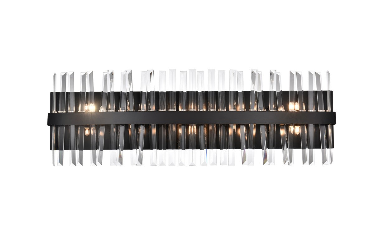 Elegant Lighting - 6200W36BK - Ten Light Bath Sconce - Serephina - black