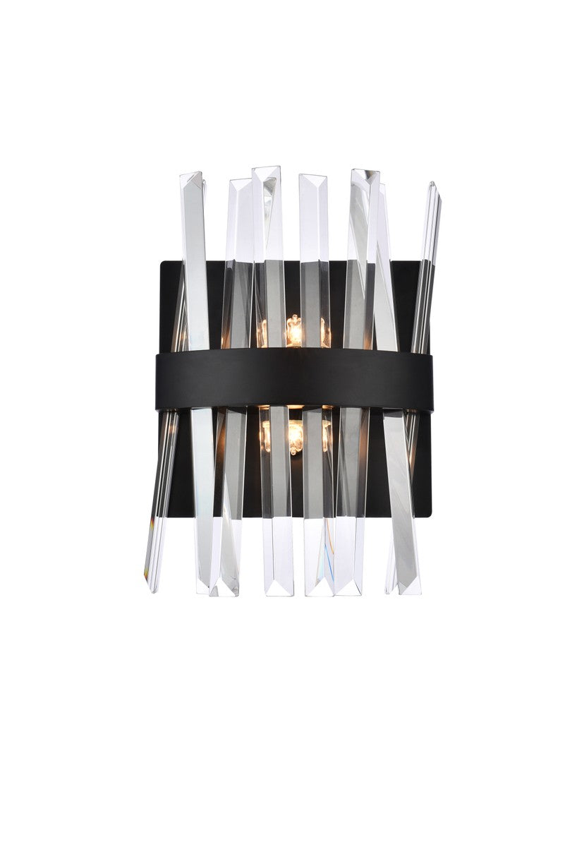 Elegant Lighting - 6200W8BK - Two Light Bath Sconce - Serephina - black