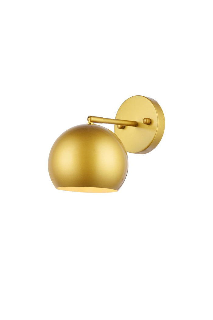 Elegant Lighting One Light Wall Sconce from the Othello collection in Brass finish