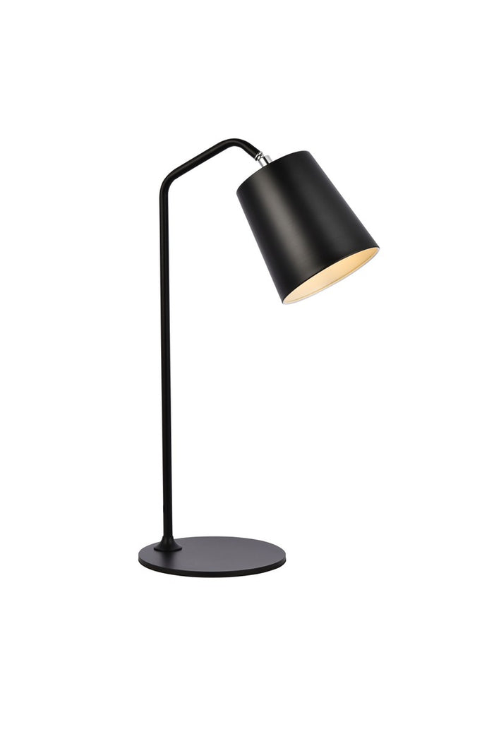 Elegant Lighting One Light Table Lamp from the Leroy collection in Black finish