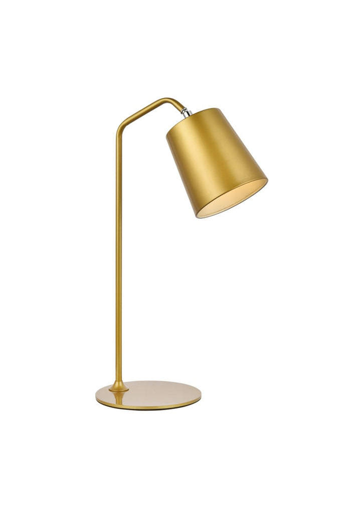 Elegant Lighting One Light Table Lamp from the Leroy collection in Brass finish