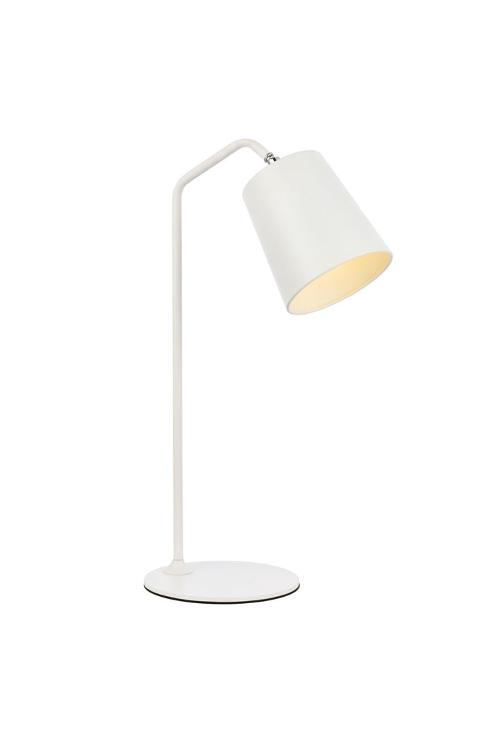 Elegant Lighting One Light Table Lamp from the Leroy collection in White finish