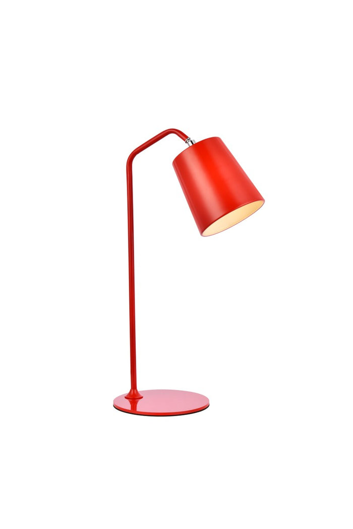 Elegant Lighting One Light Table Lamp from the Leroy collection in Red finish