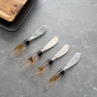 Design Shop Set of 4 Steel & Stone Spreaders