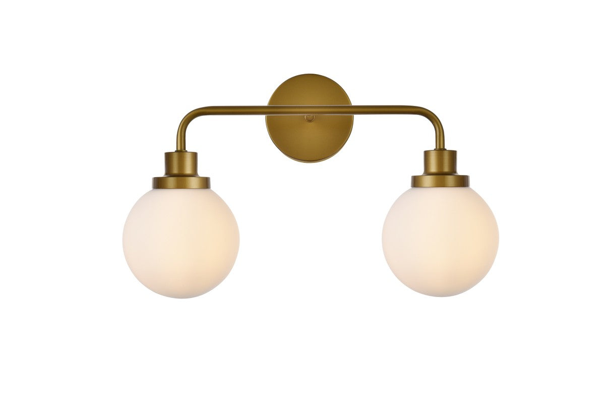 Elegant Lighting - LD7032W19BR - Two Light Bath - Hanson - Brass