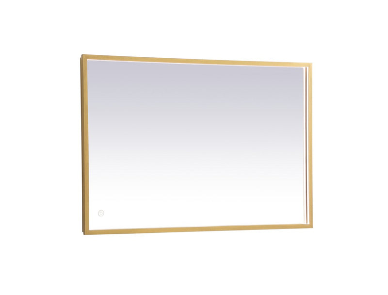 Elegant Lighting - MRE62436BR - LED Mirror - Pier - Brass